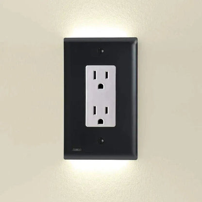 Outlet Cover with Integrated LED Night GuideLight